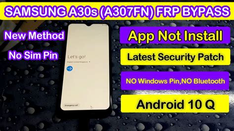 Samsung A30s FRP Bypass A307FN Google Account Remove App Not