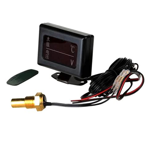 V V Car Universal Digital Water Temperature Voltmeter In Gauge