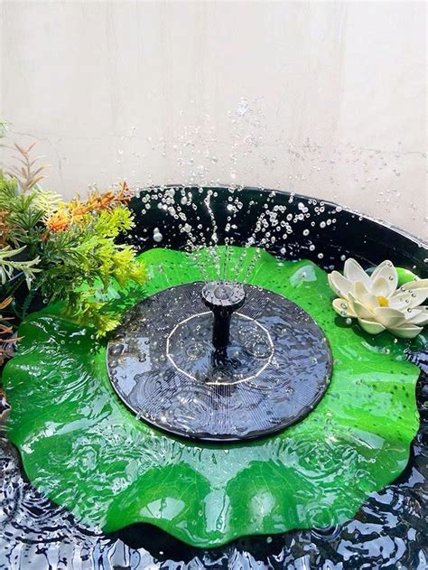 Solar Lily Pad Fountain For Garden Decoration With Dc Brushless