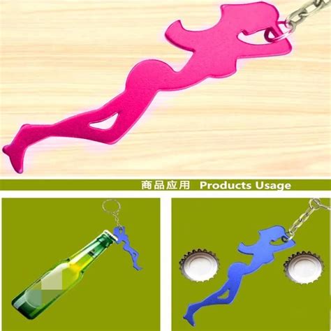 Hxy Supplying Custom Sexy Nude Girl Woman Shaped Bottle Opener Mermaid Lady Ring Bottle Opener