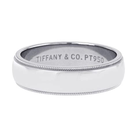 Authentic Tiffany And Co Platinum 950 Milgrain Wedding Band Ring At