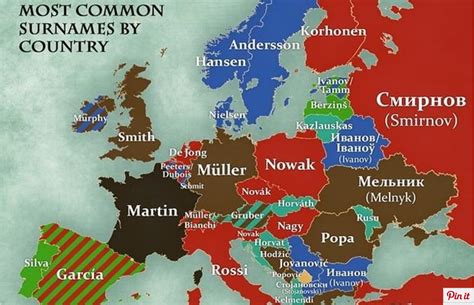 Los Apellidos M S Comunes En Cada Pa S Europeo Y Su Significado