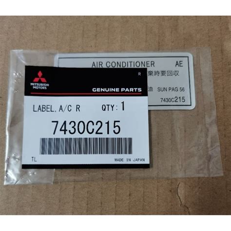 Aircond Sticker Label Mitsubishi Lancer Evolution Evo 7 8 9 10 Proton