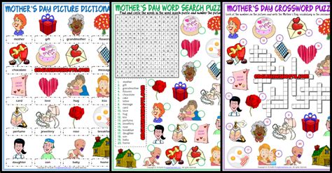 Mothers Day Esl Printable Vocabulary Worksheets Vocabulary