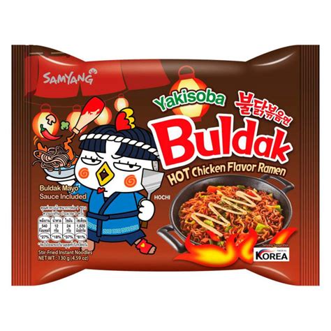 Hot Chicken Flavour Ramen Buldak Yakisoba со вкусом курицы в соусе якисоба купить с доставкой