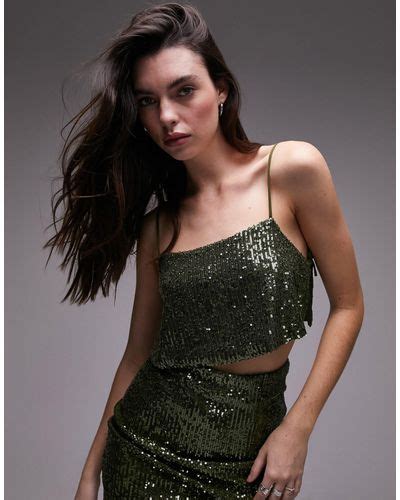 Topsshop Sequin Tops For Women Up To 62 Off Lyst