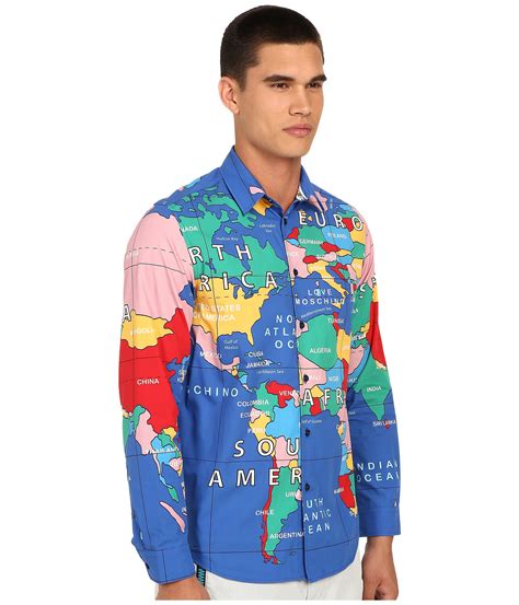 Lyst Love Moschino World Map Shirt For Men