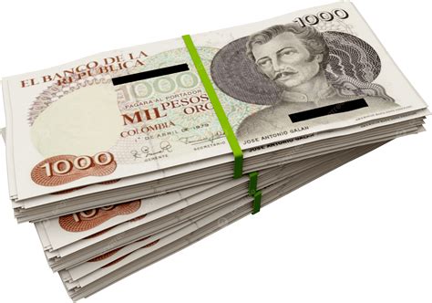 Pila De Pila De 1000 Pesos Colombianos PNG , Pila De Pesos Colombianos