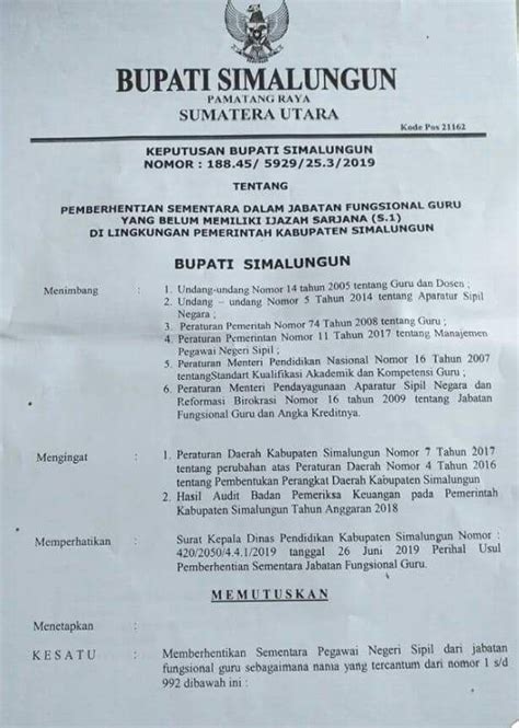 Contoh Surat Pemberhentian Jabatan Fungsional Imagesee Riset