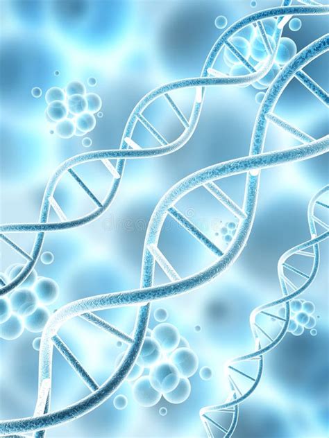 3d Model Van De Structuur En De Molecules Van Dna Stock Illustratie