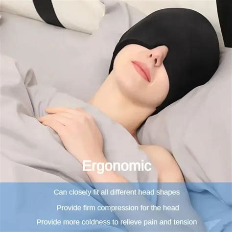 Dropship 360 Massage Migraine Relief Hat Stress Relief Eye Mask Gel Hot Cold Therapy Headache