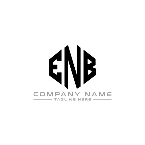 enb letter logo design  polygon shape enb polygon  cube shape