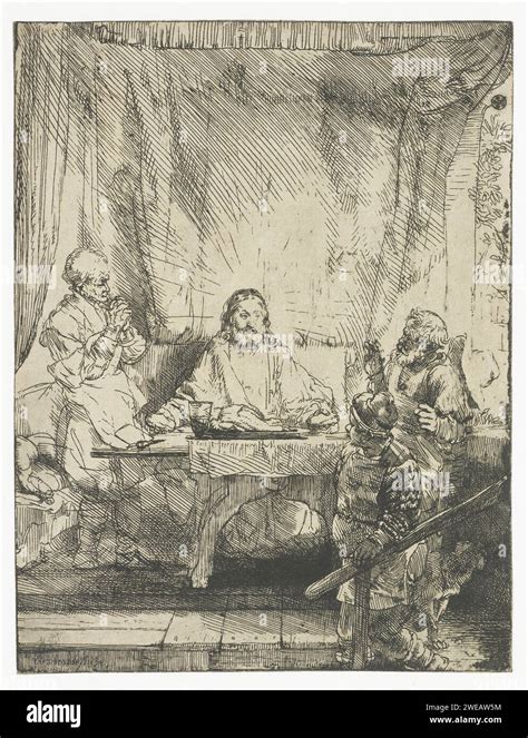 Christ At Emmaus Rembrandt Van Rijn 1654 Print Japanese Paper