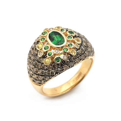 Granat Vintage Ring Mit Fancy Diamanten Juwelier G Ze