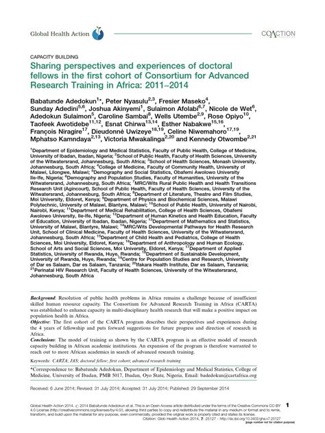 Journal Sharing Perspectives And Experiences Of Doctoral Fellows In