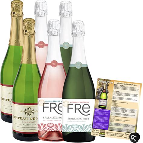 Non Alcoholic Wine 6 Pack Fre Brut Champagne, Chateau De Fleur ...