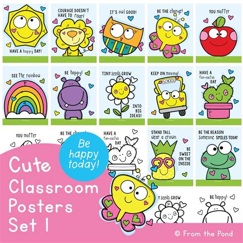 Printable classroom decor and decorations for happy, child focused learning — From the Pond