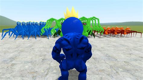 Playing As Blue Rainbow Friends Body Builder Vs All New Rainbow Friends