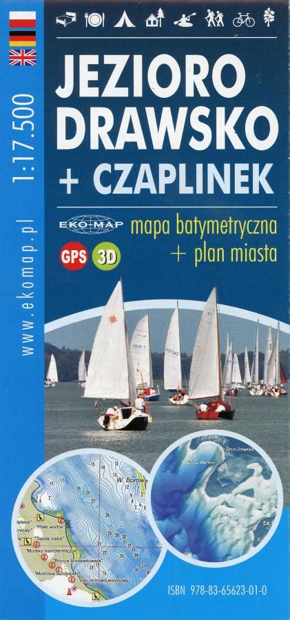 JEZIORO DRAWSKO CZAPLINEK MAPA TURYSTYCZNA 1223 6015856574