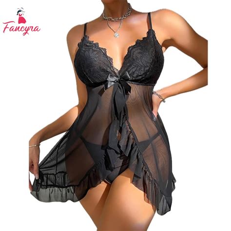 Women Sexy Honeymoon Dress Babydoll Lingerie Fancyra
