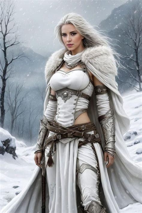 White Warrior Outfit Angel Warrior Female Goddesses Mage Female Snow