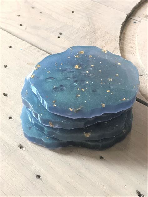 Resin Coaster Set Custom Resin Coasters Coaster T Set Etsy