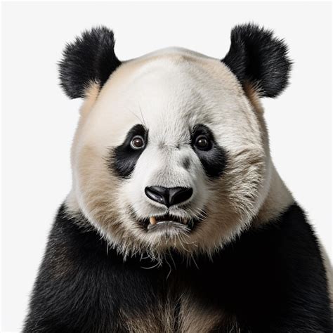 Um Urso Panda Nariz Preto E Rosto Branco Foto Premium