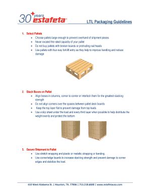 Fillable Online Less Than Truckload Shipping Pallet Sizes