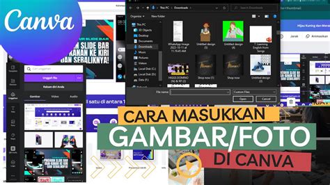 Cara Memasukkan Foto Gambar Di Canva PC LAPTOP Import Image Di Canva