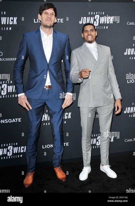 L R Boban Marjanovic And Tobias Harris At Lionsgates John Wick Chapter 3 Parabellum Los