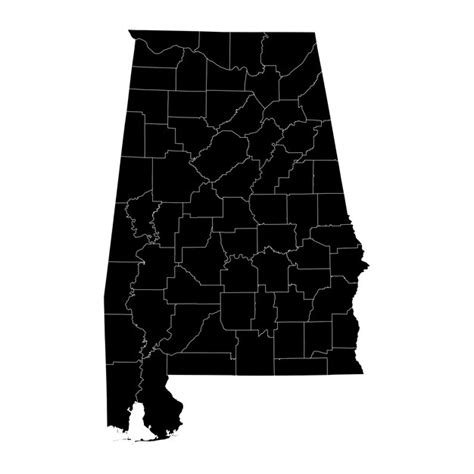 Premium Vector Alabama State Map With Counties Vector Illustration