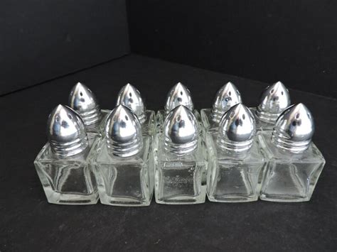 Mini Salt And Pepper Shakers Set Of 10 Individual Salt Server Etsy