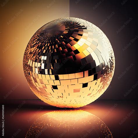 Golden disco mirror ball, ball, disco, sphere, mirror, party, globe ...