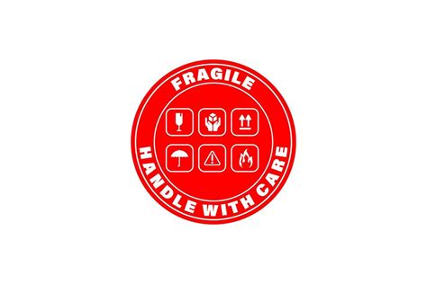 Fragile sticker design 21853367 Vector Art at Vecteezy