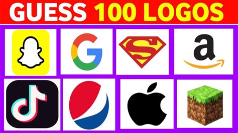 Guess The Logo In 3 Seconds 100 Famous Logos Youtube