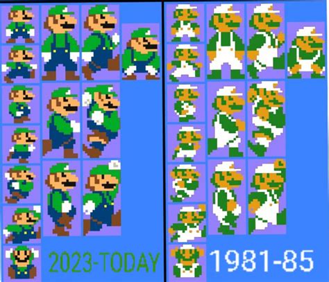 Luigi Mario Sprites by Nicholasblasi on DeviantArt