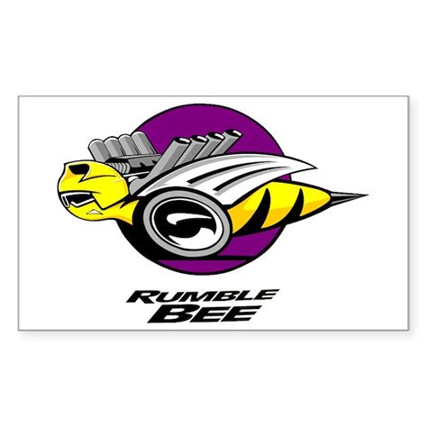 Rumble Bee Design Sticker Rectangle By Madddoggtrucks