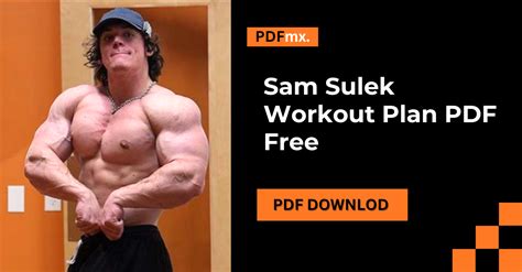 Sam Sulek Workout Plan PDF Free Download