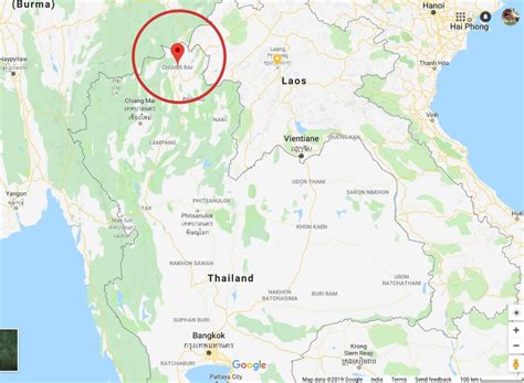 Map Of Chiang Rai Thailand