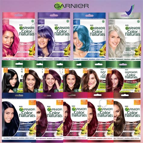 jual garnier color naturals hair color ultra color sachet shopee