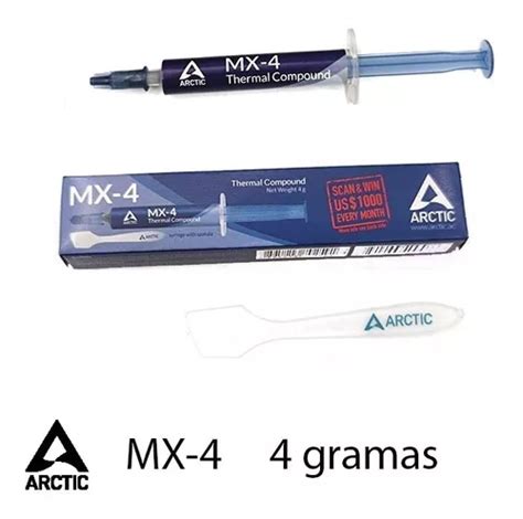 Pasta Térmica Arctic Mx 4 4g 8 5w mk Swab Espátula Parcelamento