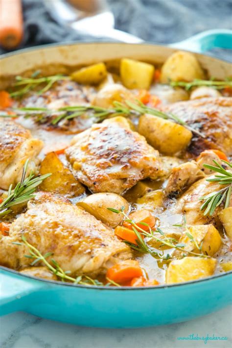 Easy One Pot Roasted Chicken Dinner The Busy Baker