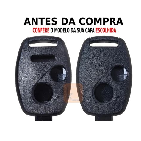 Capa Chave Honda Carcaça Chave Honda Civic City Fit Shopee Brasil