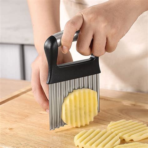 Sharp Blade Vertical Force Potato Cutter Easy To Clean Cut Wavy Potato