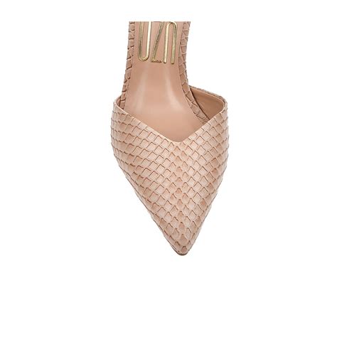 UZA Shoes Slingback Salto Alto Python Nude Coleção Outono inverno 2023