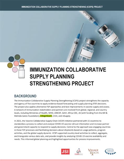 Immunization Collaborative Supply Planning Strengthening Project