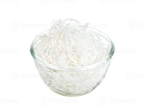 Glass Noodle with bowl isolated on white background 10123185 Stock ...