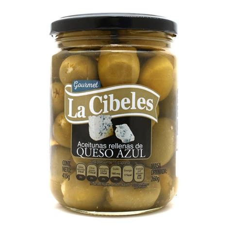 Aceitunas La Cibeles Gourmet Rellenas De Queso Azul 415 G Walmart