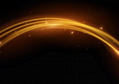 Golden Glowing Shiny Lines Effect Vector Background Luminous White