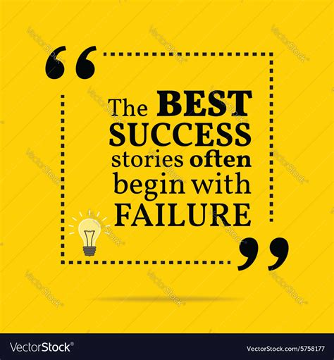 Inspirational motivational quote the best success Vector Image